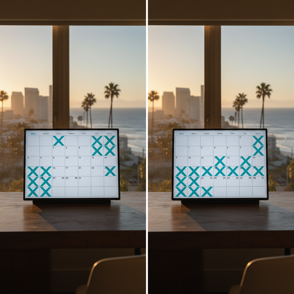 PriceLabs vs Beyond Pricing dynamic pricing calendar fixing weekday gaps, San Diego Airbnb revenue - OODA Management